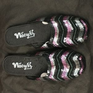 *NEW* Sequin Dicas Footwear Mule Flats